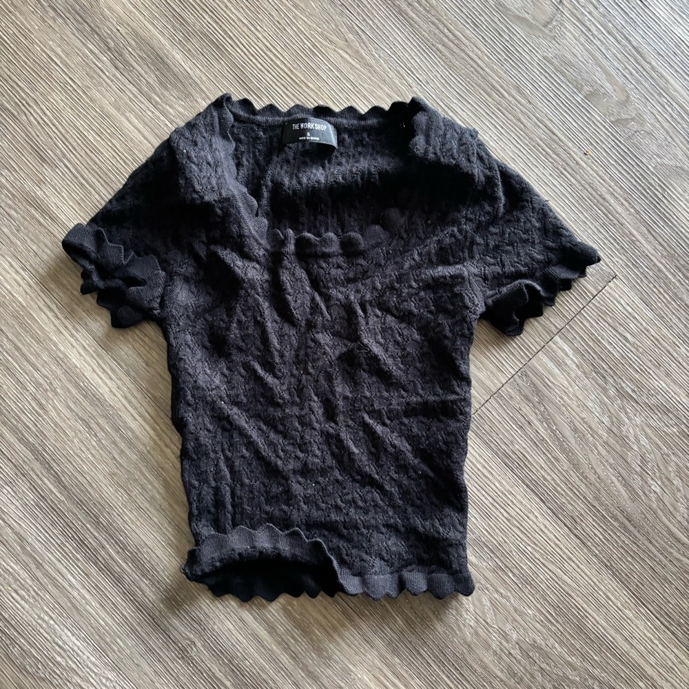 Black Knit Top